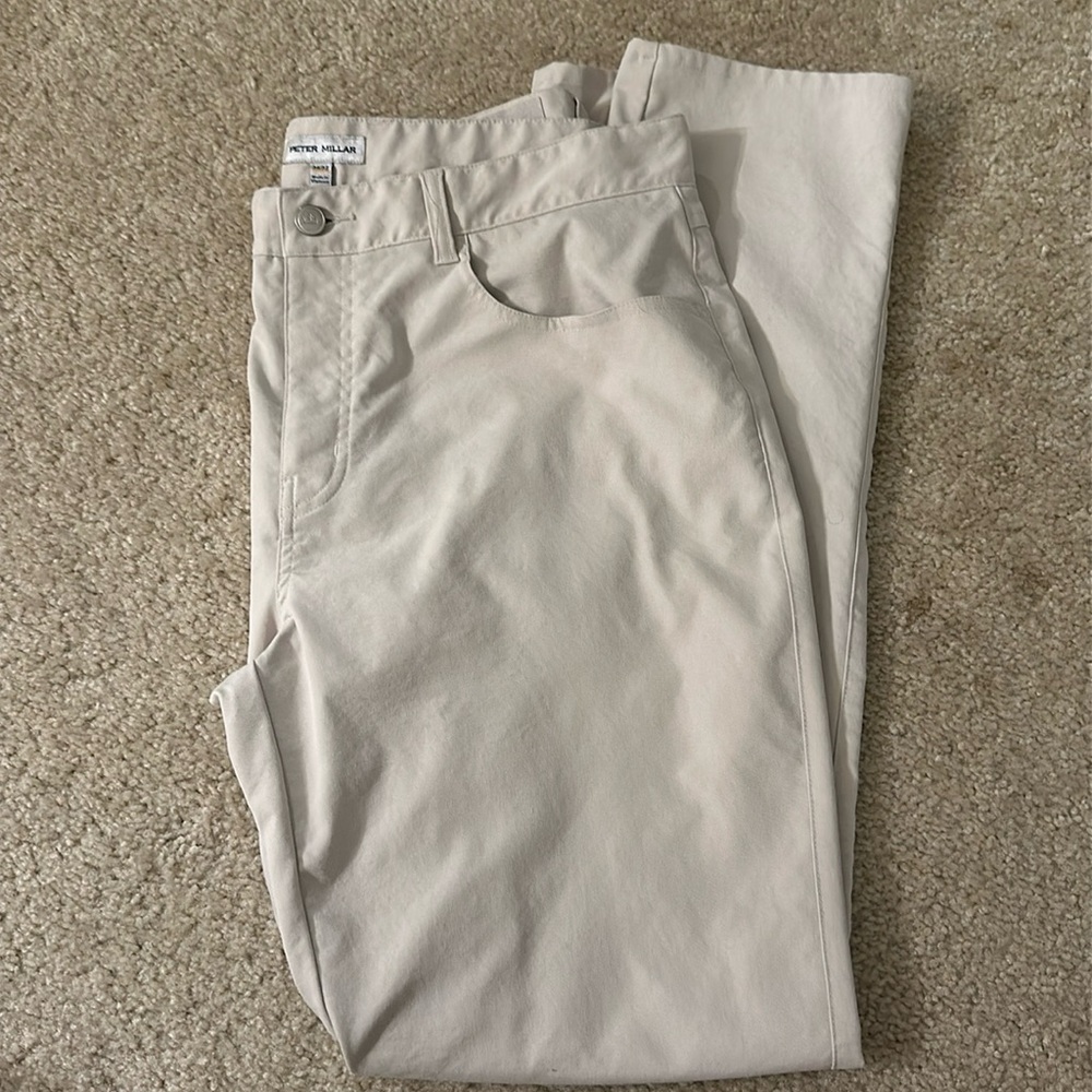 Peter Millar men’s khaki performance 5 pocket pants